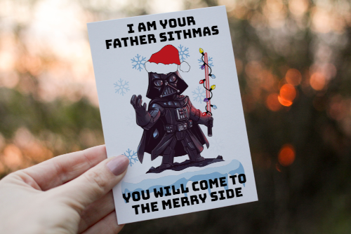 Darth Vader Merry Sithmas Christmas Card, Vader Christmas Card